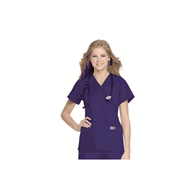 Shirt, Tunic StafF Faux Wrap Coblt 2xlg - -