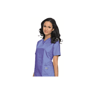 Shirt, Tunic StafF V-neck Ceil Blu Lg - - La