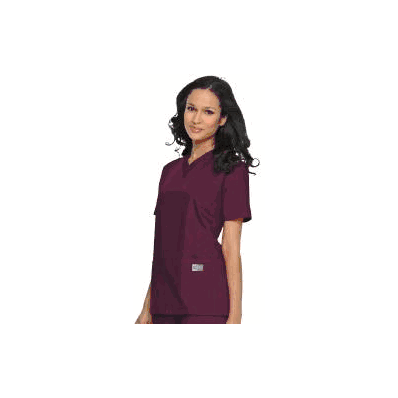 Shirt, Tunic StafF V-neck Wine 4xlg - - Land