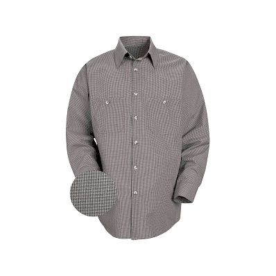 Shirt, Unisex Work, 65p/35c, L / S, Hunt / Kh