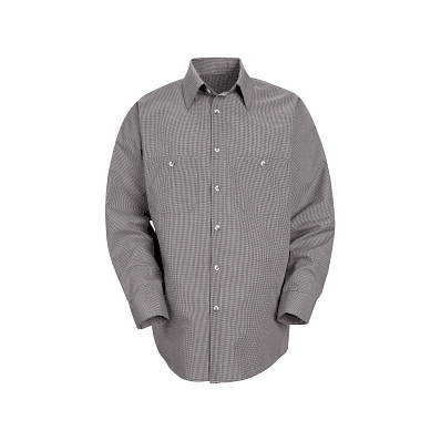 Shirt, Unisex Work, 65p/35c, L / S, Khak / Bl