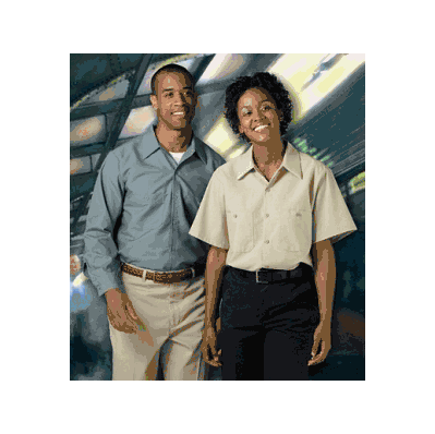Shirt, Unisex Work, 65p/35c, S / S, Charcl -