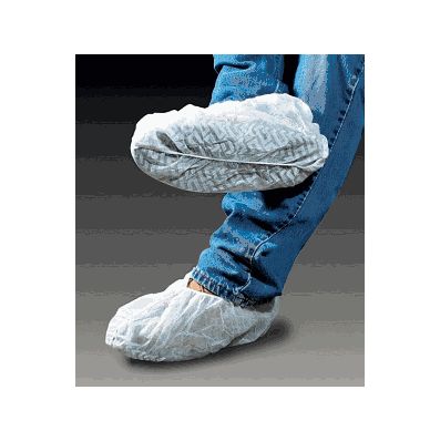Shoe Cover, Blue, Skid Resist, Disp Bx, Xlrg