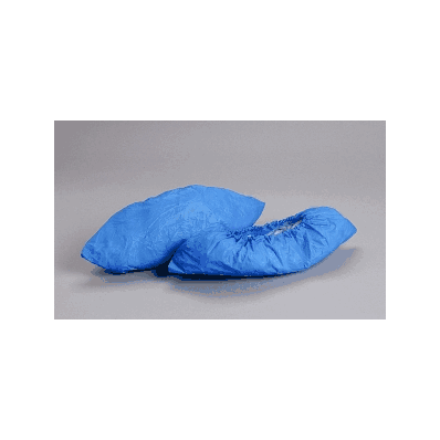 Shoe Cover, Cpe, Fluid Resistant, Blue, Xl -
