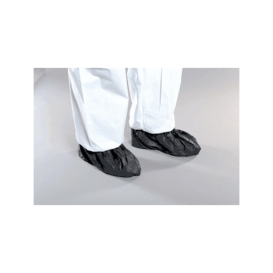 Shoe Cover, Sonic Welded Seams, Blk, Xl - Med