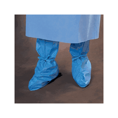 Shoe Cover, X-Large, Knee-High, color Blue Non-Skid