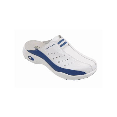 Shoes, Navy / Wht, Slide, Womens 10 - Medline