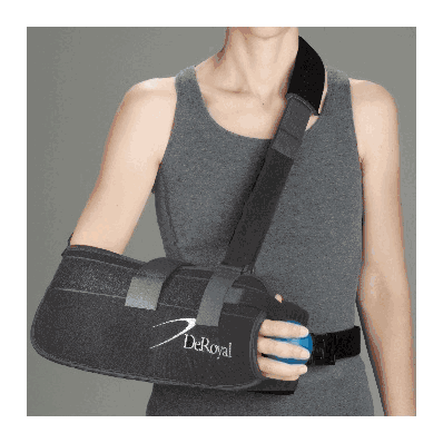 Shoulder abduction pillow, medium, canvas, gray/black