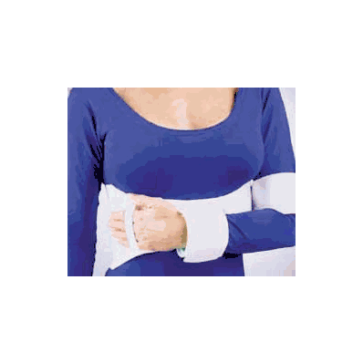 Shoulder Immobilizer, Elastic Adlt Wht Med -
