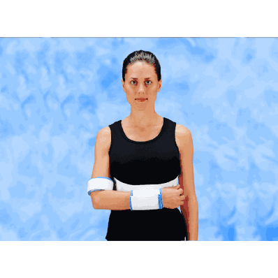 Shoulder immobilizer, small, elastic, white