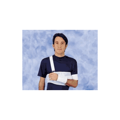 Shoulder immobilizer, universal, contoured, light blue
