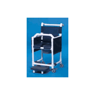 Shower Commode Chair Deluxe Pvc Mesh Backrest