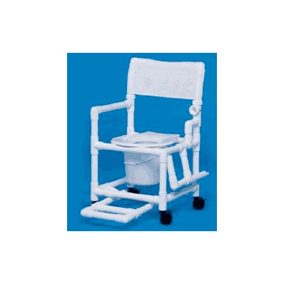 Shower Commode Chair Mesh Back 17 Inch - Chai