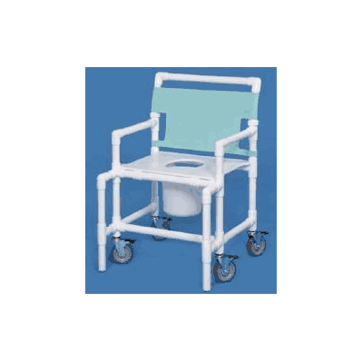 Shower Commode Chair Mesh Back 19 Inch - Chai