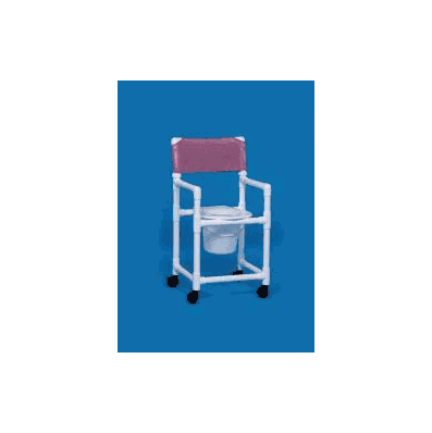 Shower Commode Chair Pvc Mesh Back 21 Inch -