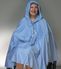 Shower Poncho, 23" X 34", Long with hood universal, over-the-head opening with drawstring closure for unisex, color: blue, made in USA, sold as each by Alimed 9092140<br><br><font color="red"><b>BACK TO THE PRODUCT TABLE, <a href="https://www.aaawholesalecompany.com/apparel-capes-and-ponchos-capes-and-ponchos-by-skil-care-and-alimed.html">CLICK HERE</a></b></font>