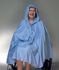 Shower Poncho, 23" X 34", Short with hood, universal, over-the-head opening with drawstring closure for unisex, color: blue, made in USA,  sold as each by Alimed 9092150<br><br><font color="red"><b>BACK TO THE PRODUCT TABLE, <a href="https://www.aaawholesalecompany.com/apparel-capes-and-ponchos-capes-and-ponchos-by-skil-care-and-alimed.html">CLICK HERE</a></b></font>