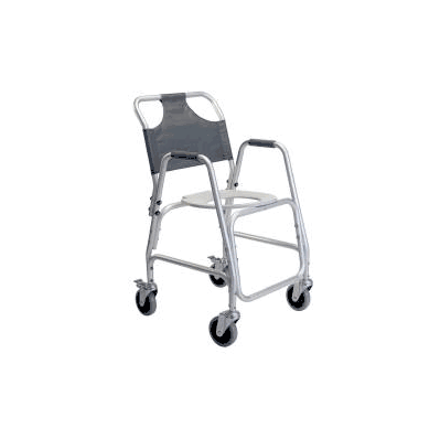 Shower Transport Commode Chair With Footrest