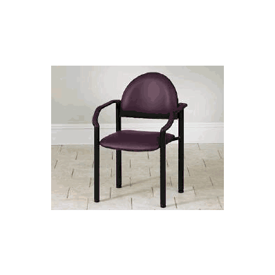 Side Chair Clinton Burgundy / Black Fixed Ar