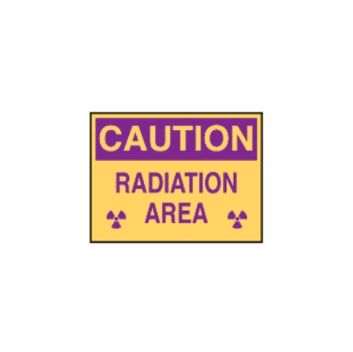 Sign, Caution, Radiation Area, 14" x 10"