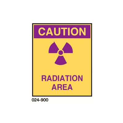 Sign, Caution, Radiation Area, 7" x 10"