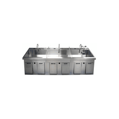Sink, Surg Scrub Triple 96"X27 1/2"X37 1/8" D