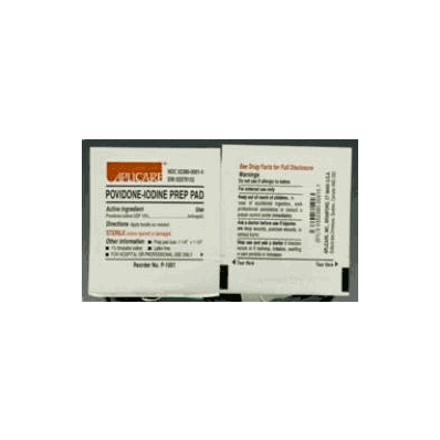 Skin Prep Pad Povidone Iodine, 10% 1.5 L X 1.