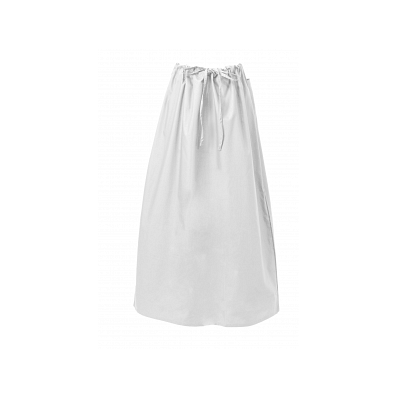 Skirt, Drawcord Waist, To Ankle, White, 4x -