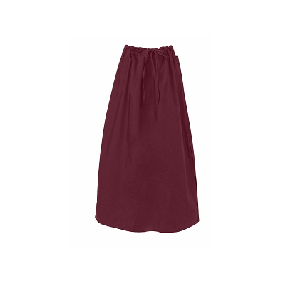 Skirt, Drawcord Waist, To Ankle, Wine, 4x - M
