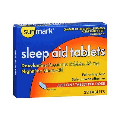 Sleep Aid, 25 mg Tablet Doxylamine Succinate