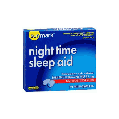 Sleep Aid Sunmark 24 Per Box Caplet 25 Mg -