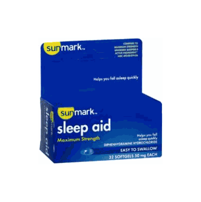 Sleep Aid Sunmark 32 Per Box Softgel Capsule