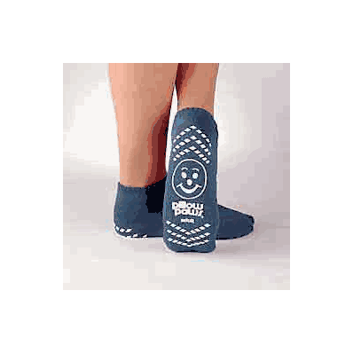 Slipper Socks, Adult Size 5 to 7 color Teal, Ankle High