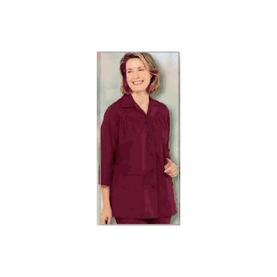 Smock Large Burgundy 2 Pockets 3/4 Sleeve Fem