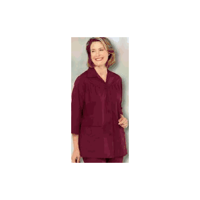 Smock Small Burgundy 2 Pockets 3/4 Sleeve Fem