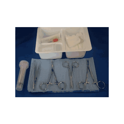 Snag-Free Laceration Tray with Iris Scissor, Straight