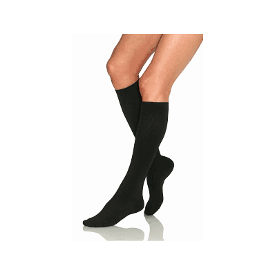 Socks, Knee-hi, Support, Women, White, Xs - M