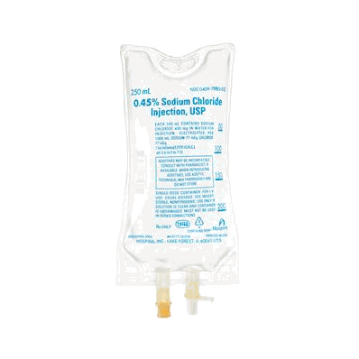 Solution, 250 mL, 0.45% Sodium Chloride