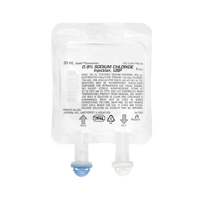 Solution, 50 mL, 0.9% Sodium Chloride Injection