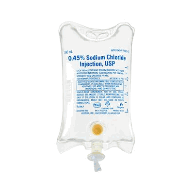 Solution, 500 mL, 0.45% Sodium Chloride