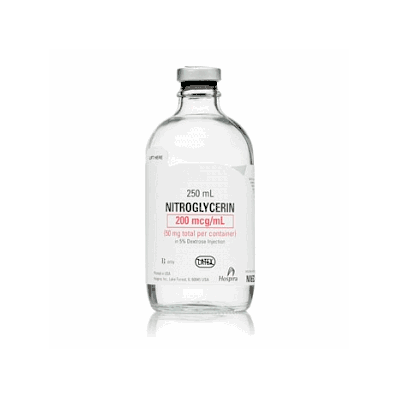 Solution, Nitroglycerin In 5% Dex, 100mg -Med