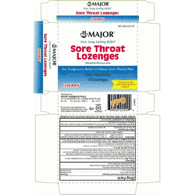 Sore Throat Relief, Lozenge Box, Cherry Flavor, 15 mg - 4 mg Strength