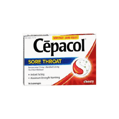 Sore Throat Relief Lozenge Cepacol 16 Per Bo