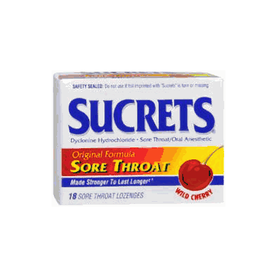 Sore Throat Relief Lozenge Sucrets 18 Per Pa