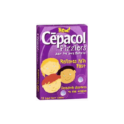 Sort Throat Relief Tablets Cepacol Fizzlers