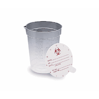Specimen Container with Pour Spout, 192 mL Graduated, color Translucent