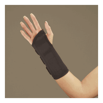 Splint, Wrist, 8", Black, Hook And Loop, Left