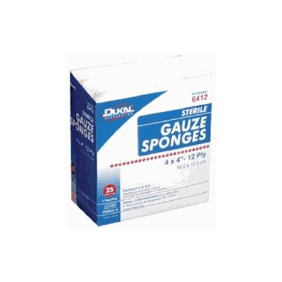 Sponge Gauze 4 X 8 Inch Sterile - Sponge, Gze