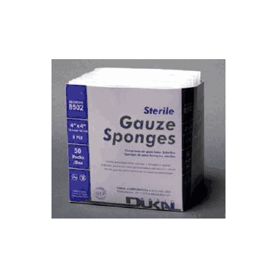 Sponge, Gauze 8ply 4x4 Str (2/Pk 50pk/Bx 12bx