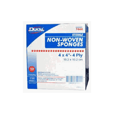 Sponge, N/Wvn 4"X4" Str (2/Pk 50pk/Bx 12bx/Cs